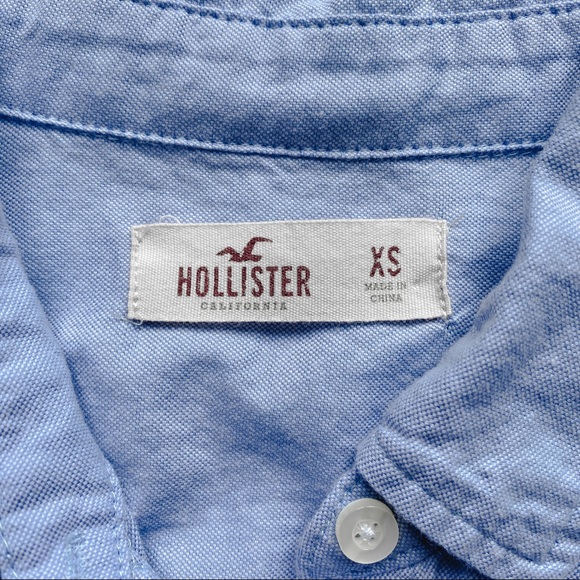 Hollister Blue Button Down Shirt - Picture 3 of 4